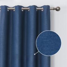 MAKEHOM 100% Blackout Curtains for Bedroom living room Solid Color Linen Thermal Insulated Modern Curtains for Kitchen Drapes