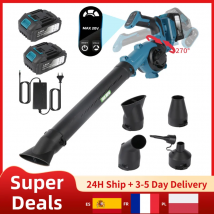 Soplador de aire inalámbrico de 21V con 2 baterías de 13000mAh, soplador de hojas ajustable de 3 velocidades, herramienta de limpieza de jardín para nieve y polvo de hojas caídas
