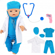 43 cm baby doll clothes doctor suit 18 inch doll coat suit baby girl new year gift