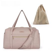 BAGSMART 2 Pcs Women Weekend Bag Carry on luggage Men Travel Duffle Bags Large Capacity Overnight Pink Nylon Waterproof Totes