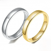 Trumium 2/ 4/6mm 925 Sterling Silver Ring High Polish Plain Dome Wedding Band Comfort Dropshiping