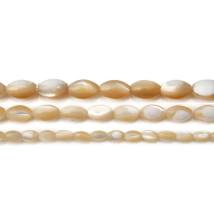 Natural Brown Trochus Sea Shell Rice Shape Loose Beads 4x7 6x9 6x12MM Pick Size For Jewelry Making