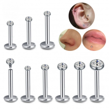 5 Pcs/Lot 1.5~4mm Gem 16G 6/8/10mm Bar Nose Ring Stud Helix Piercing Oreja Labret Lip Ring Ear Piercing Tragus Earrings Jewelry