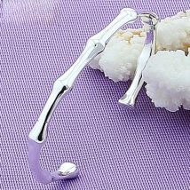 DOTEFFIL 925 Sterling Silver Bamboo Bangle Bracelet For Woman Wedding Engagement Fashion Charm Party Jewelry