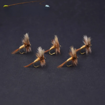5pcs/pack March Brown Mayfly Dry Fly Effective in Spring 12# High Floating Classic Dry Fly Pattern mimicking Early Mayflies