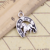 10pcs Charms Horse Horseshoe 23x18mm Tibetan Silver Color Pendants Antique Jewelry Making DIY Handmade Craft