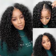 V Part Wig Human Hair No Leave Out Brazilian Deep Wave Human Hair Wigs for Women U Part Deep Curly Wigs No Glue Wig Virgin 250%