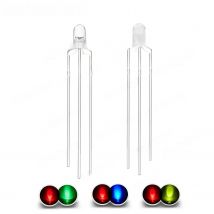 100 Pcs 3mm Led Diode Bicolor Two Color Red Green Blue Commmon Anode Cathode 2V 3V 20mA F3 Light Emitting Lamp Blub For DIY PCB