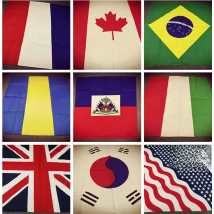 Cotton Flag Series USA UK France South Korea Brazil Germany Canada Mexico Punk Hip-hop Headwear/Hair Neckerchief Scarf Bandanas