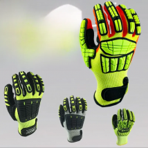 NMSafety 1 Pack ANSI A5 Anti Cut Work Glove with Cut Level 5 Liner Mechanic Anti-Impact Shock Absorbing Gloves.