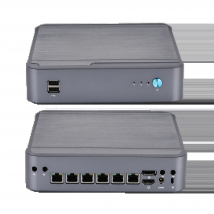 QOTOM Industial Mini PC With Core I3 I5 I7,6 LAN I225 2.5GB Pfsense Gateway Firewall Router