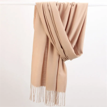 Women Solid Scarf Cashmere Feeling Pashmina Shawls Tassel Hijab Head Wraps Femme Thin Spring Winter Scarves Foulard Bufanda 2024