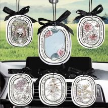 6PC Air Freshener Car Perfume Natural Scented Tea Paper Auto Hanging Deer Shape Aromatherapy Car Accessories Interior Decoration
