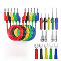 PEAKELECT P1036B Series Dual 4mm Banana Plug Multimeter Test Leads Kit with Alligator Clip Spade Plug Puncture Test Probe Kit