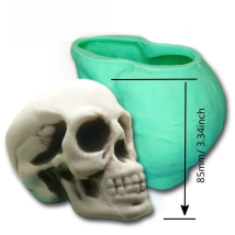3D Halloween Skull Chocolate Silicone Mold Creativity Skull Head Handmade Soap Candle Mould Cake Tools For The Kitchen Baking