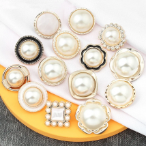 Faux Plastic Pearl Women Coat Buttons For Clothing Vintage Sweater Cashmere Decorative Quality Sewing Accessories Wholesale