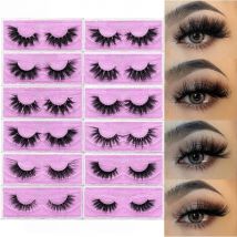 FOXESJI Makeup Eyelashes 3D Mink Lashes Natural Long Lasting Wispy Soft Eyelash Extension Fluffy Eye Lashes Mink False Eyelashes