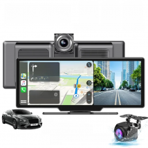 10.26'' Dash Cam 4K Car Mirror Video Player Wireless Carplay Android Auto GPS Car Monitor Multimedia Rearview Camera Dashboard