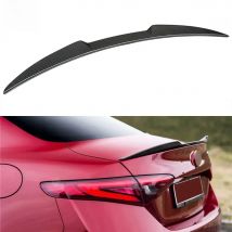 For Alfa Romeo Giulia Spoiler Carbon Fiber Rear Trunk Spoiler Gloss Black Finish Quadrifoglio Verde QV Style 2015 - UP