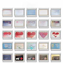 Hapiship New Popular Fashion Sweet Aunt Mom Dad Love Niece Charm Links Fit 9mm Stainless Steel Bracelet Making DIY Jewelry DJ132