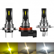 2Pcs ZES 1860 Chips Led Car Headlights Bulbs H4 H7 H1 H3 H11 9005 9006 3000K 4500K 6500K Waterproof External Power Auto Lamp