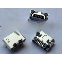 100pcs Micro USB 5pin no side Ox horn female usb socket Flat mouth four legs socket mini usb connector