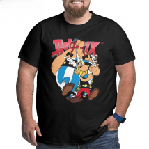 Leisure Asterix And Obelix T-Shirts Men O Neck Cotton T Shirt Short Sleeve Big Tall Tees Plus Size 4XL 5XL 6XL Tops