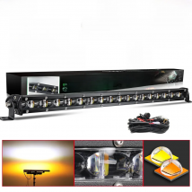 CO LIGHT Super Slim 32inch 180W Strobe Led Light Bar White Yellow Combo Flash Fog Work Light for 4x4 Offroad ATV Truck 12V 24V