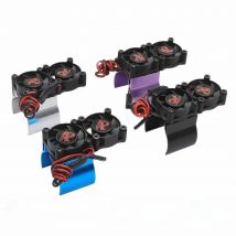 RC parts motor radiator + For 1:10 HSP TRX-4 TRX6 SCX10 RC 540 550 36MM size motor radiator thermal induction dual cooling fan