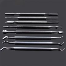 1pc Dental Spatula Mixing Knife Wax Carver Stainless Steel Double Ended Composite Resin Filling Instrument Wax Scoop Sculpting