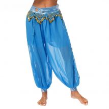 Womens Belly Dance Harem Pants Halloween Carnival Costume Sequin Tassel Trouser Tribal Arabic Dance Performance Loose Pants