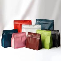 50pcs Heat Seal Plastic 150g 250g 500g 1kg Coffee Bean Bag Custom Print Stand Up Pouch Snack Aluminum Foil Smell Proof Mylar Bag