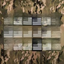 White Letters Custom Logo Flag, Laser Cut, IR, IFF, Infrared Reflection Patch, Name Tapes, 15cm