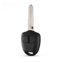 Replacement 2 Buttons Transponder Car Key Remote Case Fob Cover Shell Blank With Groove on Right Blade For Mitsubishi Grandis