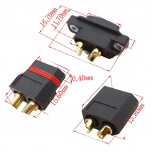2Pcs XT60 XT60W XT60EW Waterproof Plug Gold-Plated Bullet Connectors Male Female for RC Aircraft Drone Car Lipo Battery