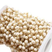 1 Meter Stainless Steel Gold Freshwater Pearl Necklace Chains For DIY Eyeglasses Necklaces Anklet Supplies Jewelry Making Crafts