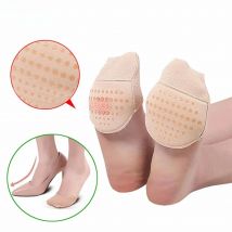 Tcare 1 Pair Breathable Women's Invisible Toe Cover with Padding Toe Topper Liner Socks Non-Skid Bottom for High Heels Cushions