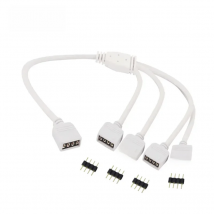 Strip Accessories 1 to 2 3 4 Ways Output 4 Pin 10MM Female Connector Splitter RGB LED Strips Extension Cable for 5050 LED Strips