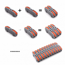 Wire Connector 222-412 2 Pin Splicing Terminal Blocks Led Strip Lighting Electric Quick Connectors Mini Conductor Rail Conector