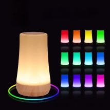 13 Color Changing Night Light RGB Remote Control Touch Dimmable Lamp Portable Table Bedside Lamps USB Rechargeable Night Lamp