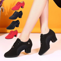 Women Latin Dance Shoes Jazz Ballroom Salsa Dancing Shoes Woman High Heels Children Training Modern Tango Dance Sneakers Female
