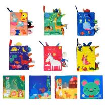 Hot Sale 0-36Month Baby Early Learning Educate Toy Tail Cloth Book Parent-child Interactive Sound Paper Puzzle Cloth Book Rattle