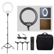 SH 18 Inch Knob Ring Light LED Selfie Video Lamp With Tripod Stand Phone Clip For YouTube Live Lighting Photo Photography Studio
