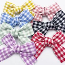 20 pcs Multicolor Satin Ribbon Bows Flower Appliques sew Craft Kid's cloth A394