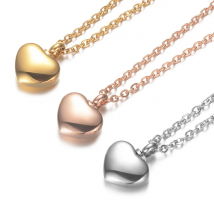 Heart Shaped Memorial Urns Necklace Human/ Pet Ash Casket Cremation Pendant 4 Colors Stainless Steel Jewelry Can Open