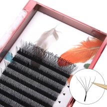 MARIA 5D W Lashes Easy Fan Eyelash Extensions Wholesales Y Premade Volume 12 Rows W Style Natural Soft Private Logo
