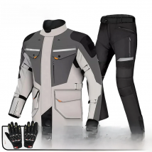 LYSCHY Motorcycle Jacket Pants Suit Cold-proof Waterproof Winter Men Motorbike Riding Moto Jacket Protective Gear Armor Clothing