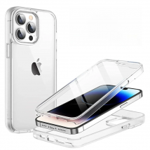 360 Full Body Front Back Clear Protective Phone Case For iPhone 17 16 15 12 13 14 11 Pro XS Max 7 8 Plus Soft Hard Back Cover