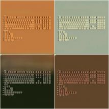 Side Letter Cherry Keycaps PBT Material Wood Grain Big Set Key Caps For Mechanical Keyboard ISO ANSI Layout Wooting W1M V5