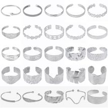 Indian Jewelry Stainless Steel Sun Leaf Wide Bangles For Women Men Accessories Wrist Open Bracelet Bangle Acier Inoxydable Femme